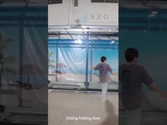 Bezpieczne drzwi składane ze szkła aluminiowego