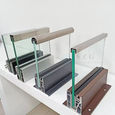 Lamel U Channel Glass Balustrade Installacja montowana na górze ze szkłem laminowanym