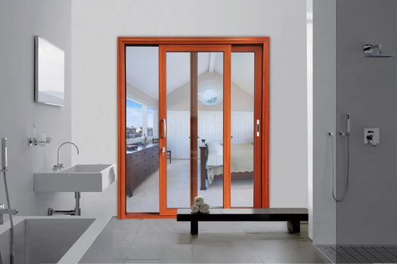 Wzmocnione drzwi przesuwne z profilem aluminiowym dostosowywane do szkła hartowanego