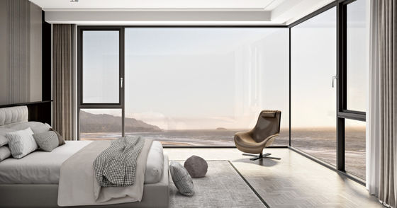 Aluminiowe trwałe otwarte okno z laminowanym szkłem i hartowanym szkłem izolowanym