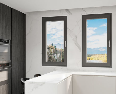 SZG Casement Open Aluminium Swing Window Z Hardware'em Ze Stainless Steel