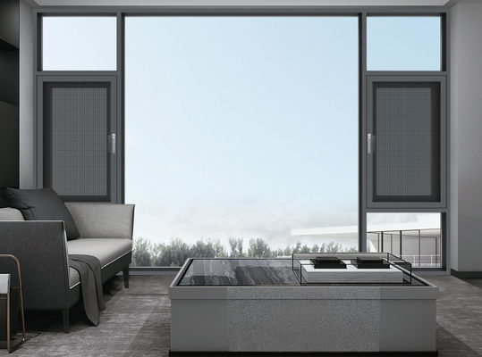 Oszczędność energii Aluminiowe okienko swingowe Szkło hartowane