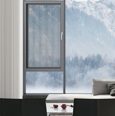 Szary aluminiowy okienko wahadłowe o wysokiej wentylacji