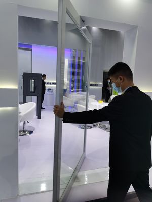 Drzwi z układu szczupłego aluminiowego z układem ozdobnym