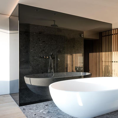 Szkło kolorowe wnętrza Szkło przegrody do użytku domowego z ramą z aluminium