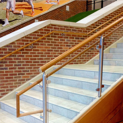 Bezramkowy panel ze szkła hartowanego Rękawica schodowa regulowalna konstrukcja uchwyt łukowy Klampa 304 316