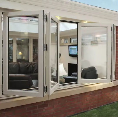 jakość  Custom Balcony Aluminum Folding Window Tempered Insulated Folding Glass Window fabryka