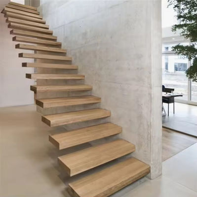 jakość  SZG Modern Design Floating Staircase Customized Floating Wooden Staircase fabryka