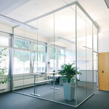 jakość  Dustproof Glass Partition Wall Easy Cleaning Glass Office Partitions fabryka