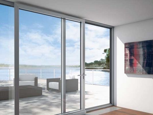 Ekologiczny balkon z drzwiami przesuwnymi z aluminium z wykorzystaniem cienkiego drzwi przesuwnego aluminiowego