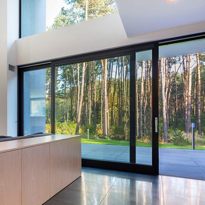 Bezpieczeństwo mieszkalne Aluminiowe drzwi ze szkła przesuwnego Szkło izolowane z profilem rozbicia termicznego