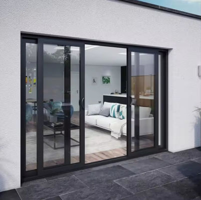 Bezpieczeństwo mieszkalne Aluminiowe drzwi ze szkła przesuwnego Szkło izolowane z profilem rozbicia termicznego