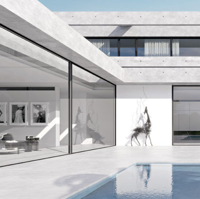 Łatwa instalacja Aluminiowe wewnętrzne drzwi przesuwne dostosowane 1.8 Aluminiowe drzwi przesuwne