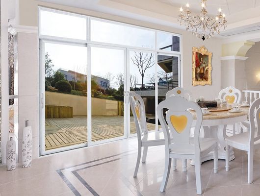 Izolowane drzwi przesuwne ze szkła bezpieczeństwa z profilem aluminium