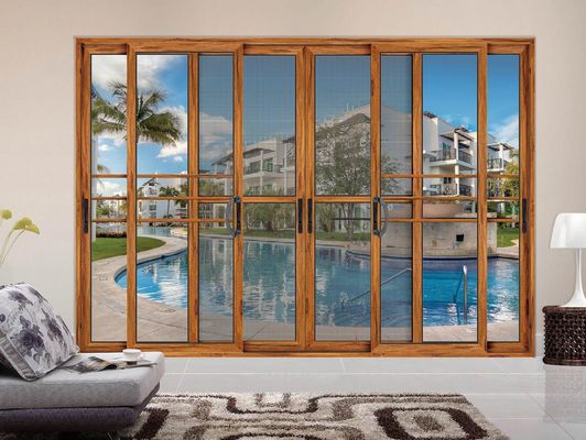 Trwałe grube aluminiowe drzwi przesuwne ze szkła