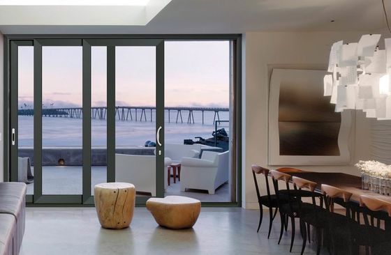 Zindywidualizowane Wielkie Szklane Patio Doors Powder Coated Aluminium Frame