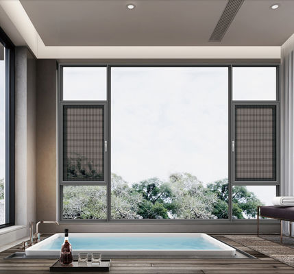 SZG Oszczędność przestrzeni Aluminium Otwierające się okna zewnętrzne dla maksymalnego przepływu powietrza