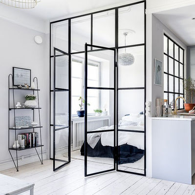 Balkon Dwuletnie drzwi aluminiowe z laminowanym szkłem hartowanym