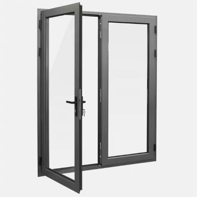 Dwóchdrzwi aluminiowe szklane drzwi swingowe dostosowywalne do nowoczesnego designu