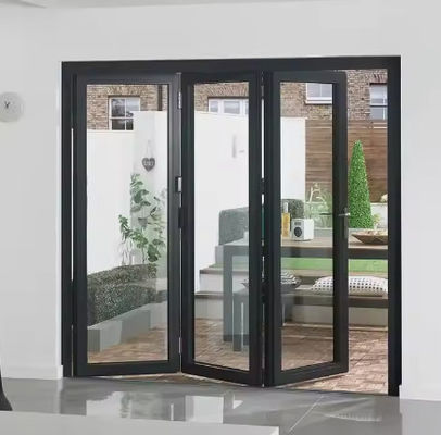 Aluminiowe ramy składane szkło drzwi patio Wysoki bezpieczeństwo odporność na huragany