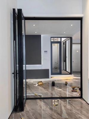 Ślizgowe drzwi z ramki aluminiowej odporne na kurz ze szkła hartowanego