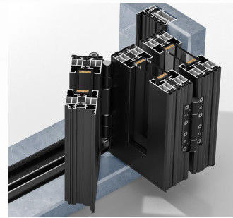 Wręczne zestawialne aluminiowe drzwi składane nowoczesny design aluminiowe szare dwustronne drzwi