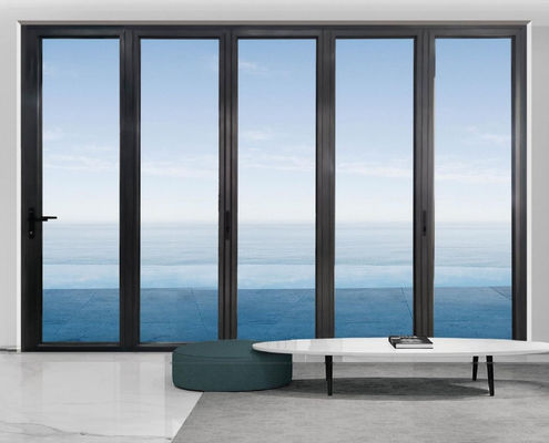 Odporność na huragany Wewnętrzne aluminiowe dwustronne drzwi powłoka powłoka