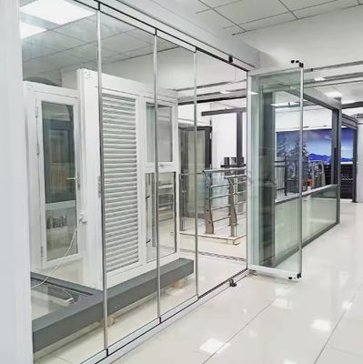Drzwi składane ze stali aluminiowej bez ramy Dwie składane ze szkła
