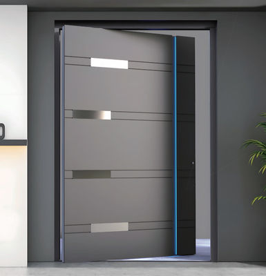 Odporność na huragany Pivot Aluminium Door Customized with Laminated Glass