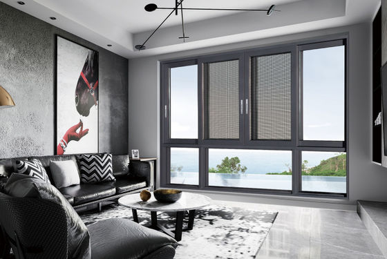 Wielopunktowe zamykanie aluminiowe z przesuwaną okieną z ochroną przed owadami i izolowanym szkłem