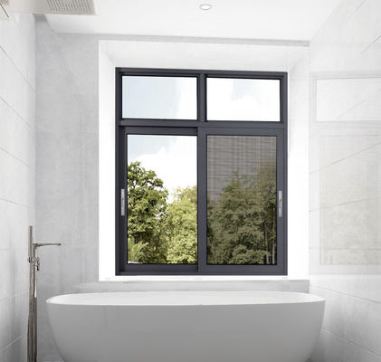 Okno przesuwne z aluminium powlekane w proszku Ochrona przed owadami Okno przesuwne z podwójnym szybą