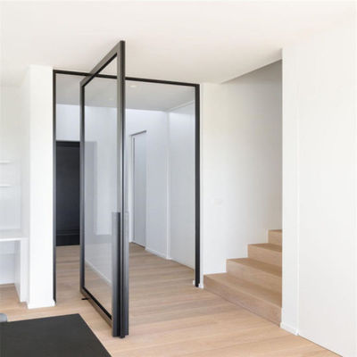 Modern Design Aluminium Pivot Front Doors Komercyjna odporność na konserwację