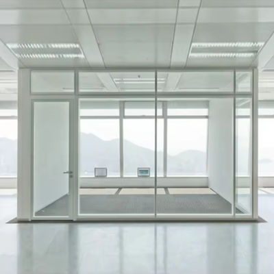 Nowoczesna ściana szklana przeciwdźwiękowa z aluminiową ramą powlekaną