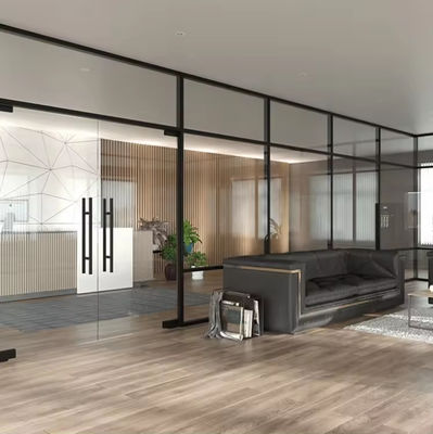 Nowoczesna ściana szklana przeciwdźwiękowa z aluminiową ramą powlekaną