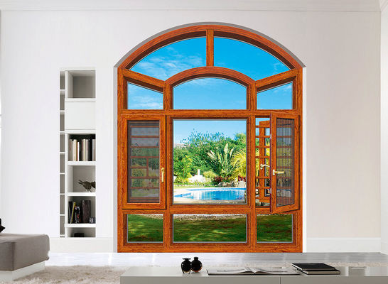 Okna aluminiowe powlekane proszkiem z ochroną przed owadami