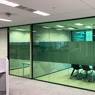 Komercyjne szkło bez ramek ściany biurowe