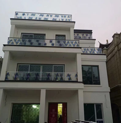 Szary aluminium U Channel Szklany balustrada 10 mm grubości bezramkowego szkła