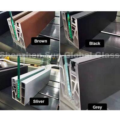 SZG U Kanał bez ramy 12 mm Szklane balkony Rury Budynki mieszkalne