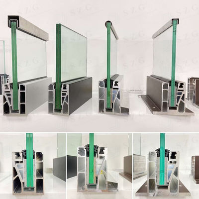 Zastosowalna 12 mm aluminiowa bariera szklana 304 SS balustrada szklana bez ramy
