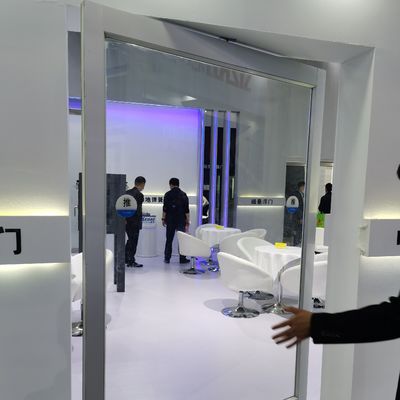 Ramka z aluminium, luksusowy projekt, laminowane szkło hartowane, drzwi wejściowe z zakrętem, w dostosowanych rozmiarach, do pojedynczego i podwójnego rodzaju szkła