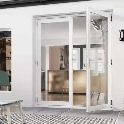 Wytrzymały projekt Windproof Metal swing door for Hotel Corridors Powder Coated Surface Finishing and Insect Screen Included