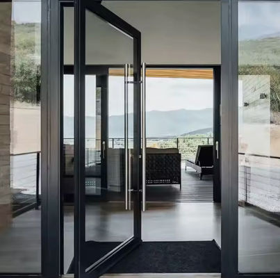 Y/N Aluminiowe drzwi przesuwne z osłoną przeciw owadom z podwójnie hartowanym przejrzystym szybą i zamkiem magnetycznym