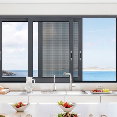 Duże nowoczesne wewnętrzne zamknięcie akordeonu czarne szklane drzwi ślizgowe Dostosowane podwójne szklane drzwi