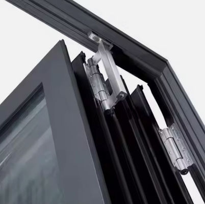 Komercyjne drzwi składane z aluminium z kluczem wielopunktowym o niskiej konserwacji i zabezpieczeniach