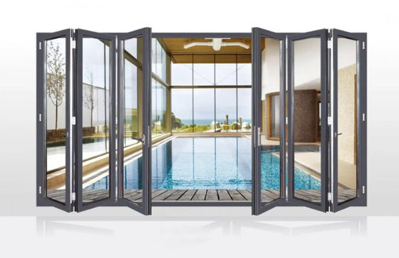 Izolowane drzwi zewnętrzne ze szkła aluminiowego dla budynków komercyjnych