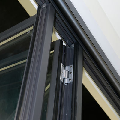 Szare aluminium dwustronne drzwi o niskiej konserwacji i przejrzyste szkło dla wysokiej wydajności