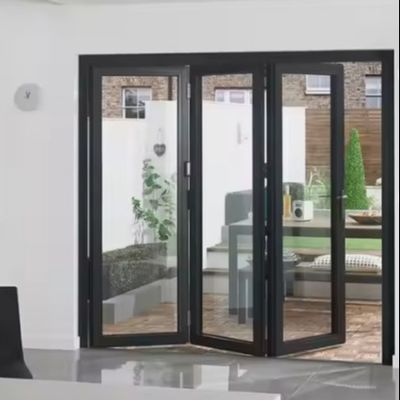 Slimline Aluminium Dwuwzorowe Drzwi Wewnętrzne Balkon Składane Design Ślizgowy Dwuwzorowe Drzwi Szklane Aluminiowe