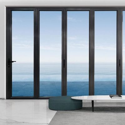 Slimline Aluminium Dwuwzorowe Drzwi Wewnętrzne Balkon Składane Design Ślizgowy Dwuwzorowe Drzwi Szklane Aluminiowe