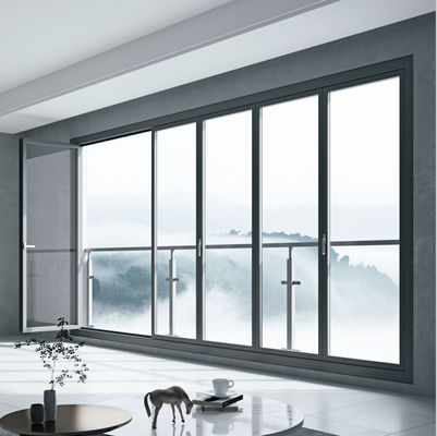 Aluminiowe drzwi składane z dobrą izolacją dźwiękową wysokiej jakości EPDM i silikonowym uszczelniaczem do łatwej instalacji