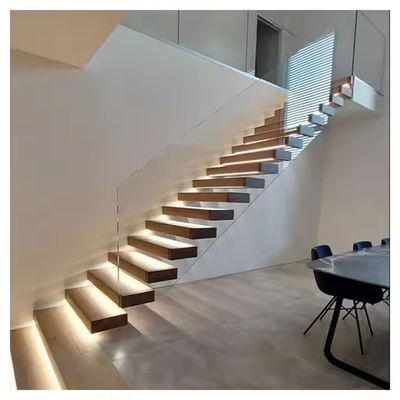 Bezpieczne i trwałe Białego Dębowego Drzewnego Schody Proste L-Shaped U-Shaped Split lub Spiral Typ